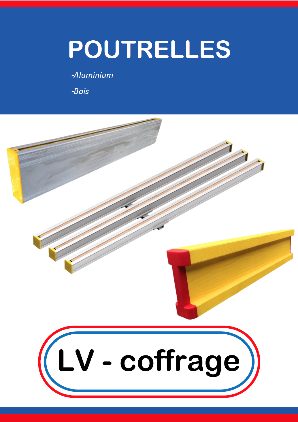 poutrelles aluminium et bois